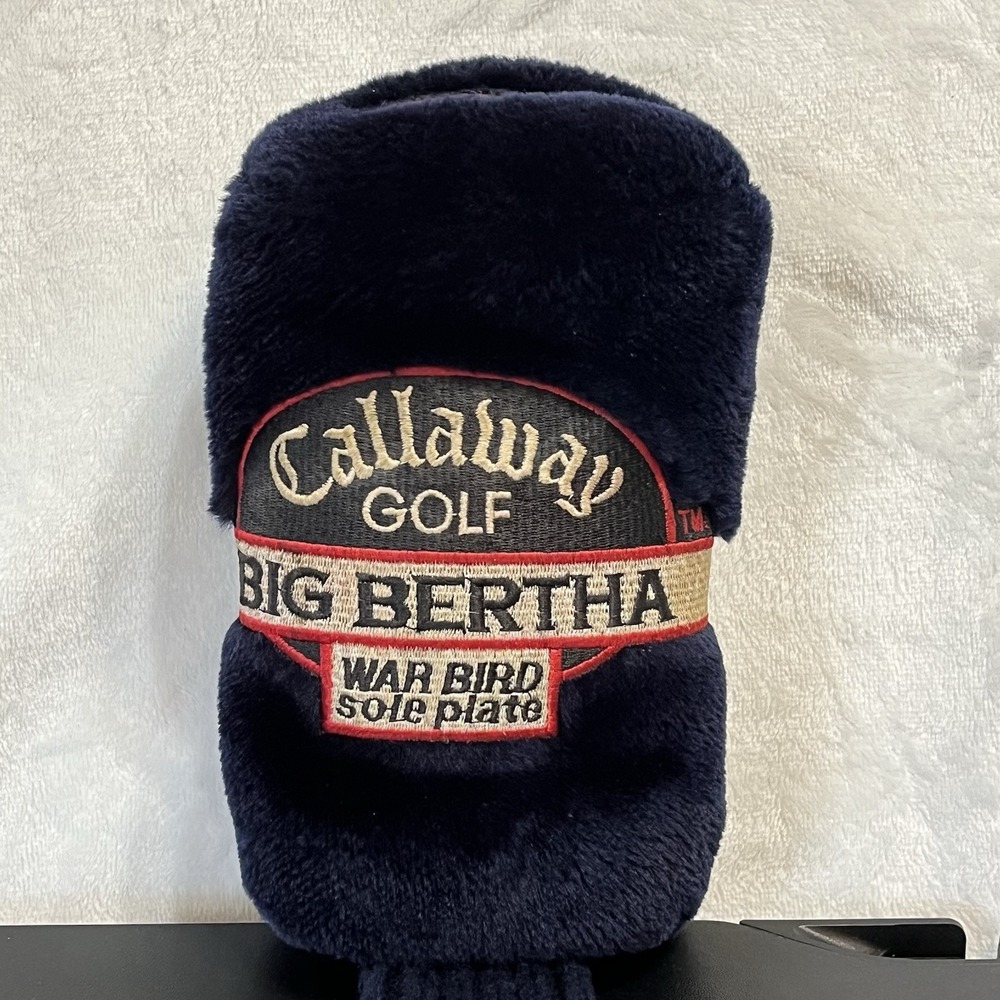Callaway Big Bertha War Bird Sole Plate #1 Headcover Navy Blue Plush Golf Cover